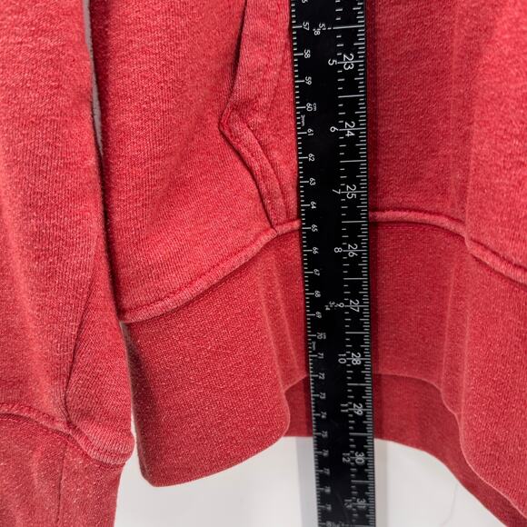 The North Face Hoodie Mens Large Red Pullover Sweatshirt Logo Casual Soft Fleece - Picture 4 of 9